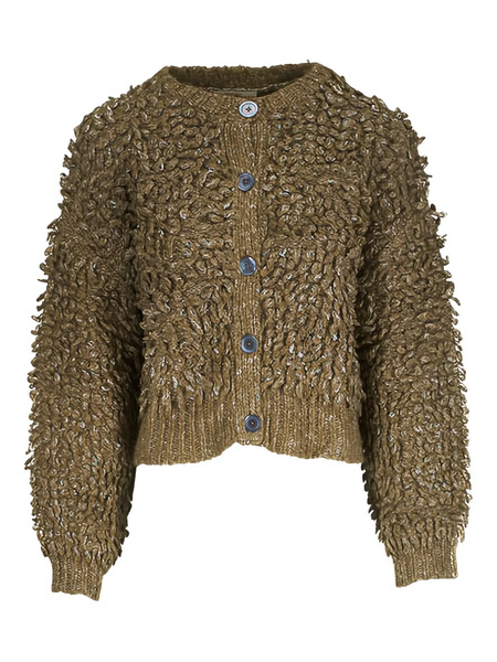  Odeeh Cardigan In Maglia Chunky - Verde 