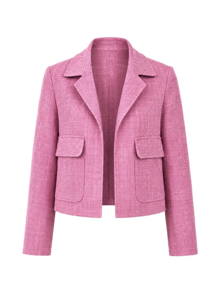  Odeeh Textured-finish Flap-pocket Jacket - Rosa 