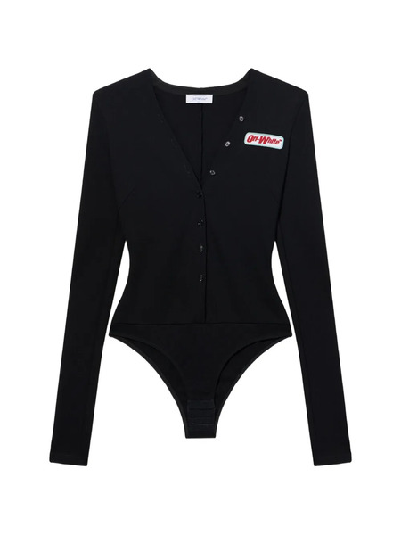  Off-white Body Con Bottoni - Nero 
