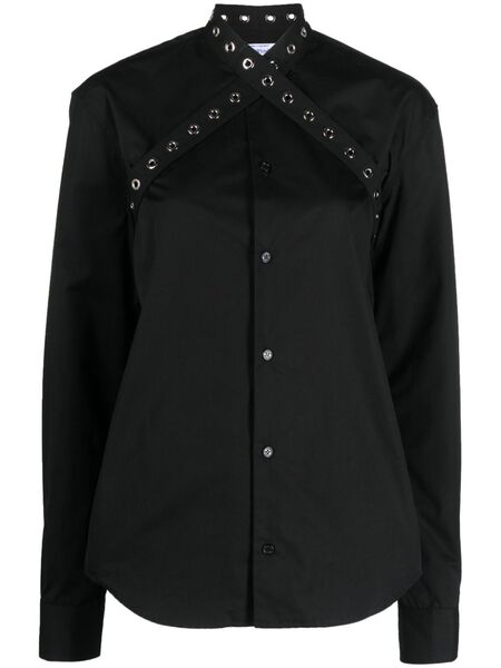  Off-white Camicia Con Occhielli - Nero 