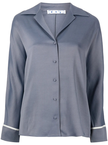  Off-white Camicia Con Stampa - Blu 