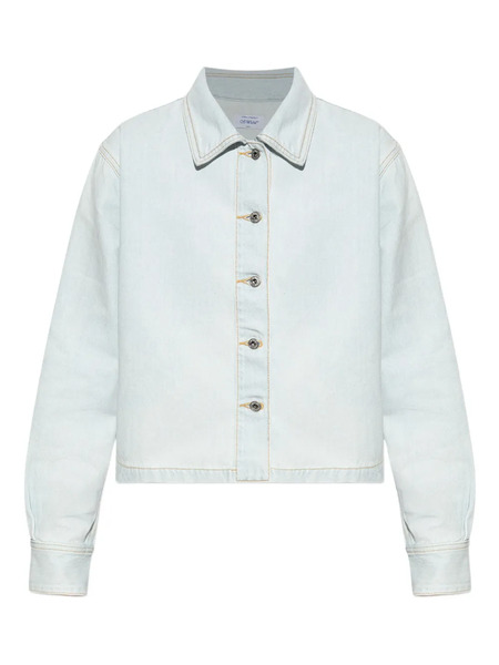  Off-white Camicia Denim Con Taschino - Blu 