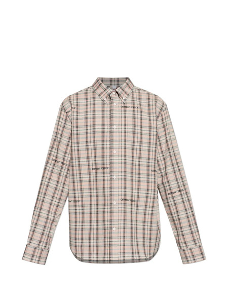  Off-white Camicia Marker Con Ricamo Logo - Rosa 