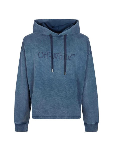  Off-white Felpa Con Cappuccio - Blu 
