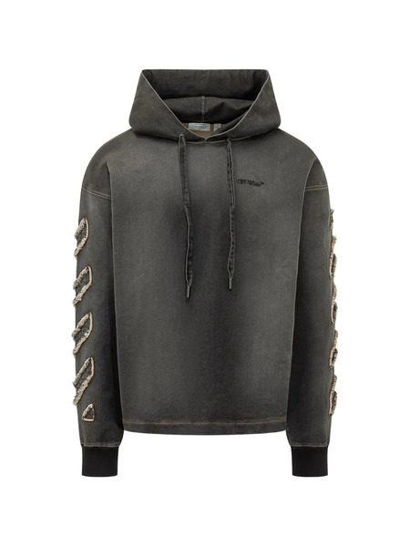  Off-white Felpa Con Effetto Vissuto - Grigio 