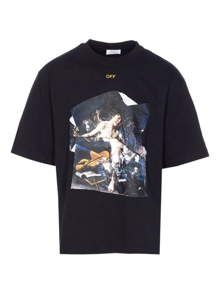  Off-white T-shirt Cupid Paper Skate - Nero 