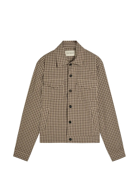  Oliver Spencer Witley Check-pattern Button-up Jacket - Marrone 