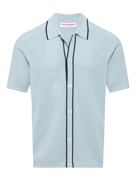  Orlebar Brown Camicia Roddy Traforata - Blu 