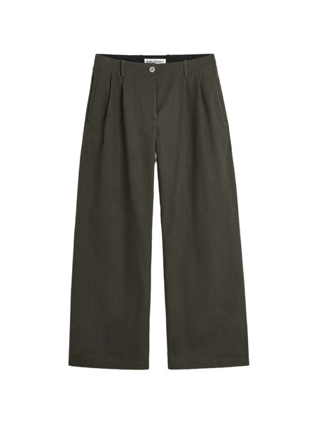  Our Legacy Pantaloni A Gamba Ampia Con Pieghe - Verde 