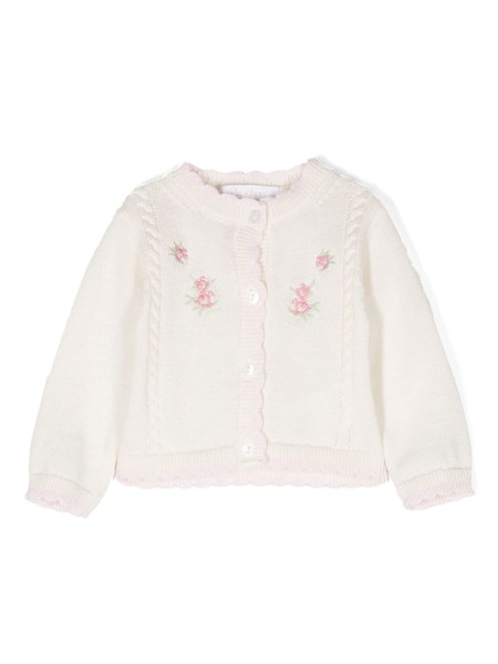  Patachou Cardigan Con Ricamo A Fiori - Toni Neutri 