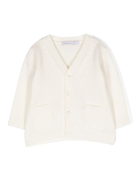  Patachou Cardigan Con Scollo A V - Bianco 