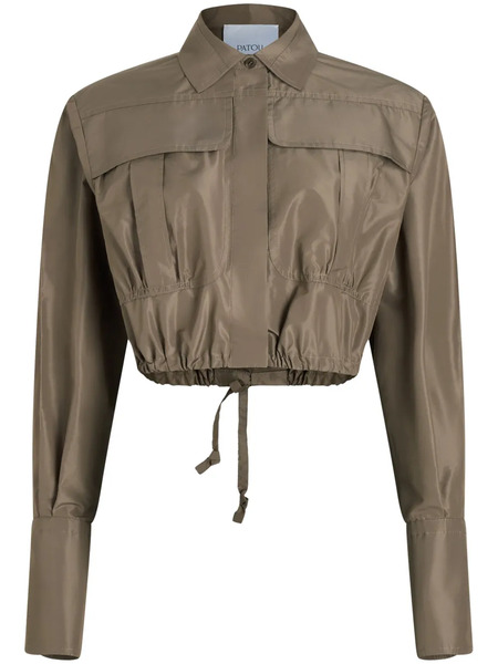  Patou Camicia Crop In Faille - Marrone 