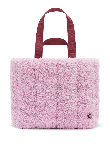  Perfect Moment Borsa Tote In Finto Shearling - Rosa 