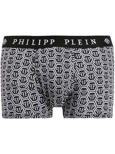  Philipp Plein Boxer Con Stampa - Nero 