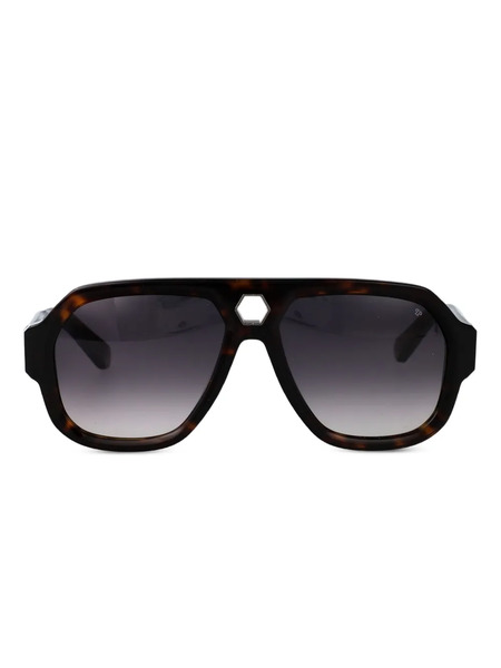  Philipp Plein Eyewear Occhiali Da Sole Geometrici - Marrone 