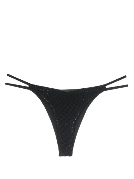  Philipp Plein Tanga Con Decorazione - Nero 