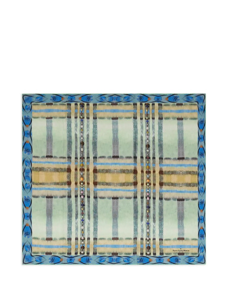  Pierre-louis Mascia Foulard Aloeuw In Seta - Blu 