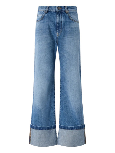  Pinko Jeans Con Risvolto - Blu 