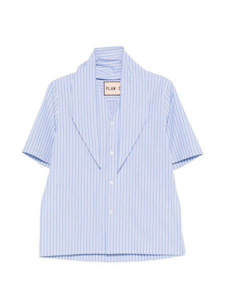  Plan C Camicia A Righe - Blu 