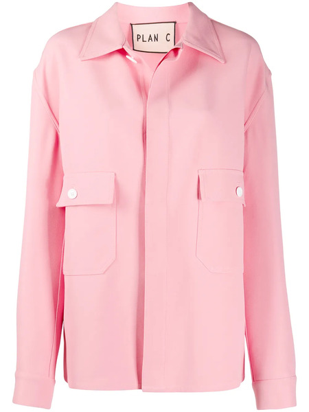  Plan C Giacca-camicia Oversize - Rosa 