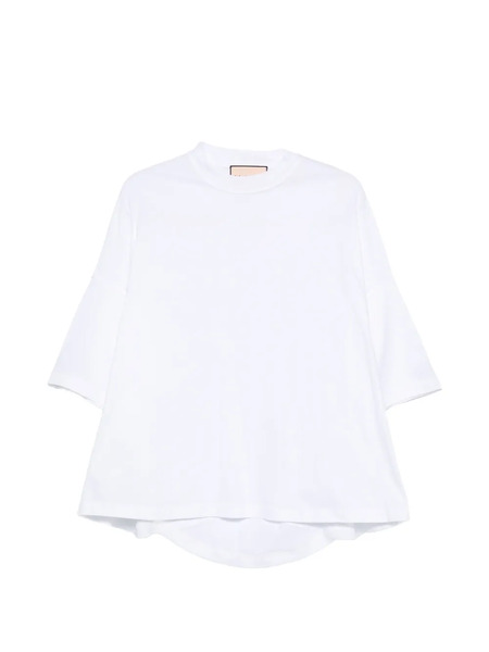  Plan C T-shirt Con Bordo Curvo - Bianco 