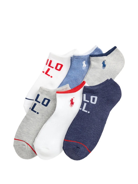  Polo Ralph Lauren Calzini Con Logo (6 Pezzi) - Bianco 