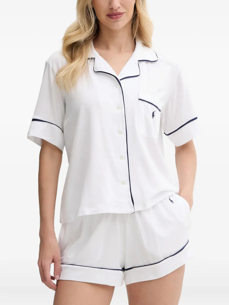  Polo Ralph Lauren Pigiama Con Ricamo - Bianco 