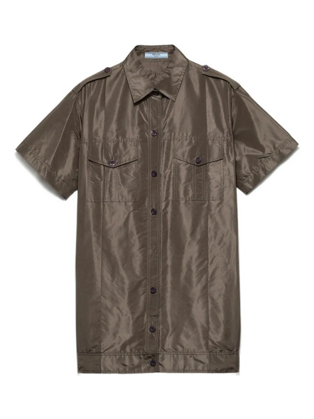  Prada Camicia A Maniche Corte - Verde 