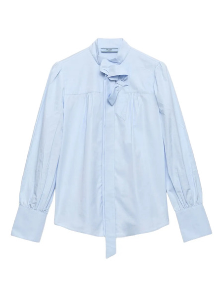  Prada Camicia In Popeline - Blu 