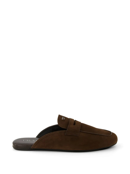  Prada Mules Con Punta Tonda - Marrone 