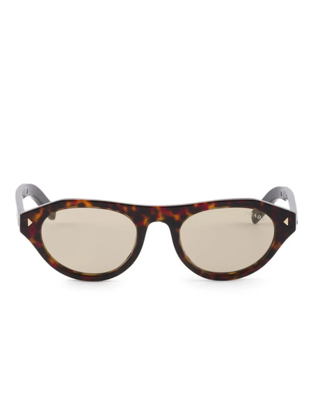  Prada Occhiali Da Sole Ovali - Marrone 