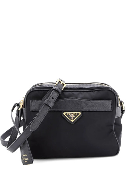  Prada Pre-owned Borsa A Spalla Re-edition 1978 Mini In Re-nylon E Pelle Saffiano Con Tasca Frontale - Nero 