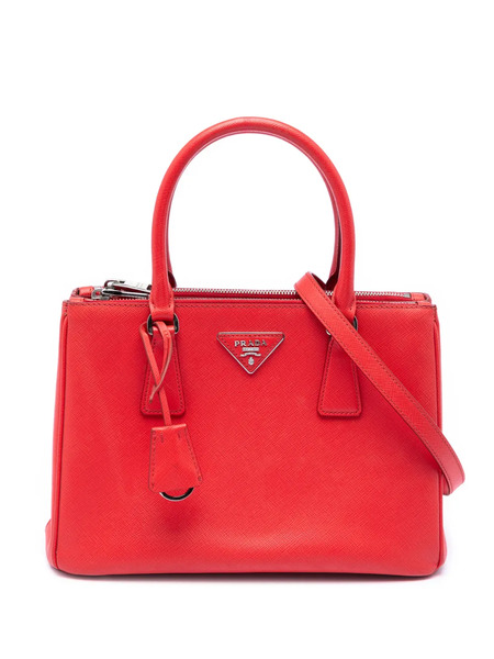  Prada Pre-owned Borsa A Tracolla Galleria Piccola In Pelle Saffiano Lux Con Doppia Zip 2010-2026 - Rosso 