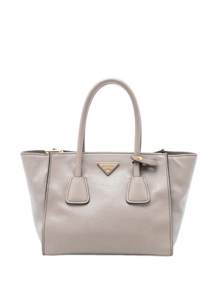 Prada Pre-owned Borsa A Tracolla Twin Pocket In Pelle Di Vitello Con Doppio Manico 2010-2025 - Toni Neutri 