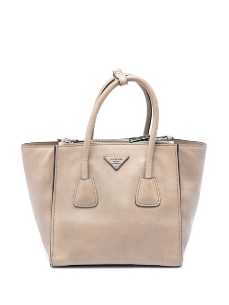  Prada Pre-owned Borsa A Tracolla Twin Pocket Piccola In Pelle Di Vitello Glace 2010-2026 - Toni Neutri 