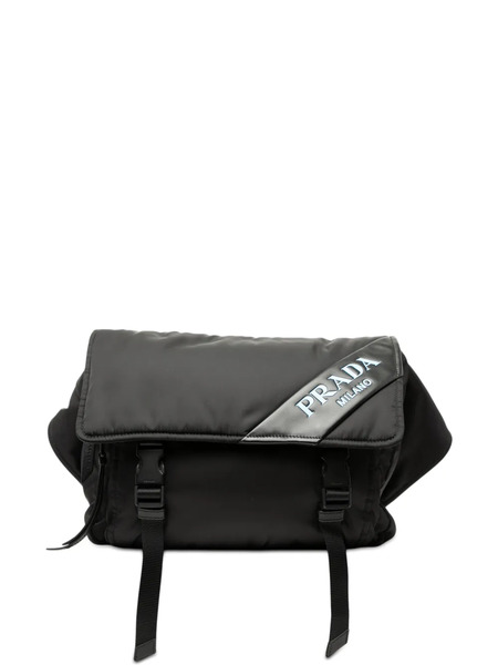  Prada Pre-owned Marsupio In Tessuto Con Finiture In Pelle Soft Calf E Doppia Fibbia 2010-2025 - Nero 