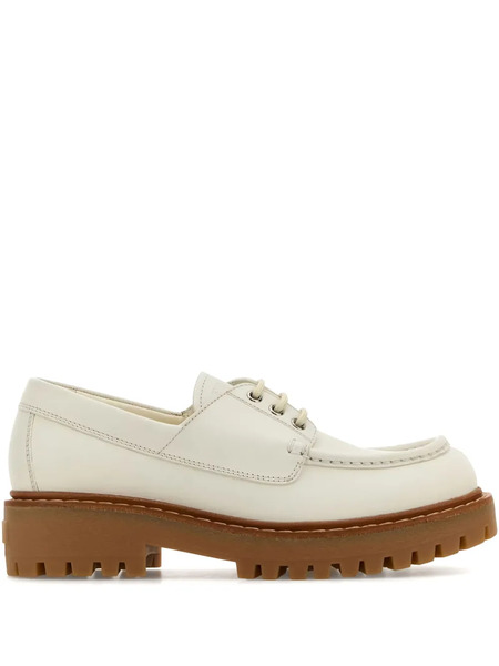  Prada Stringate In Pelle - Bianco 