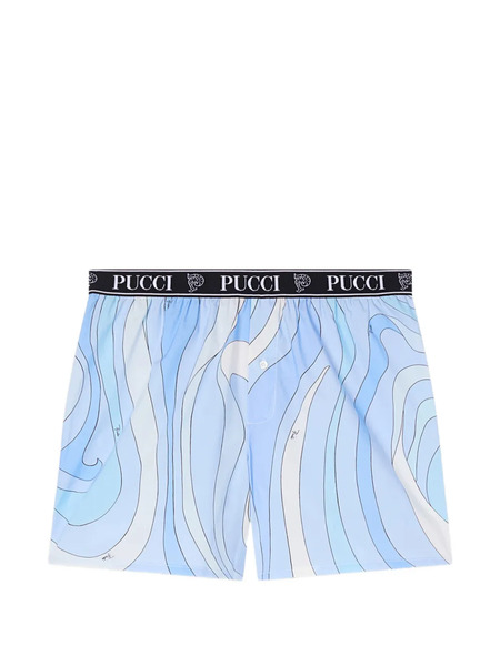  Pucci Boxer Con Stampa Marmo - Blu 