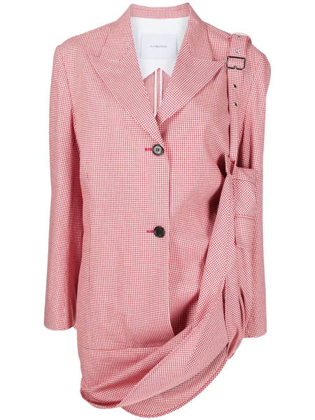  Pushbutton Abito A Quadri - Rosso 