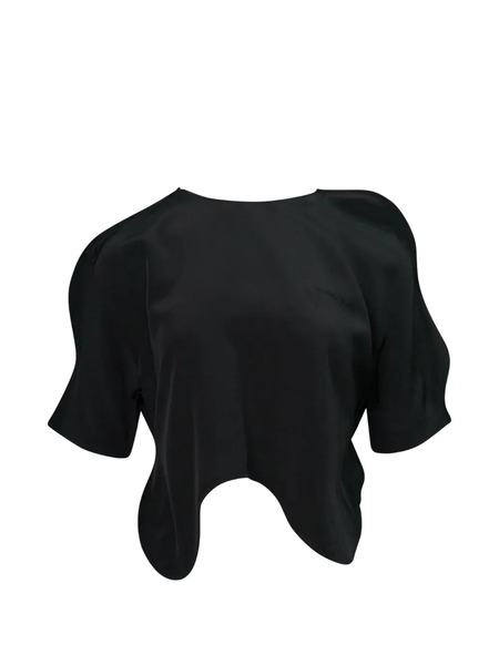  Pushbutton Blusa A Maniche Corte - Nero 