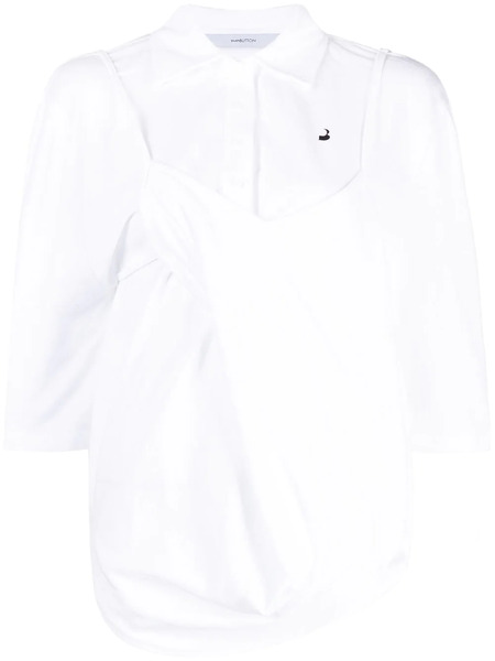  Pushbutton Camicia A Strati - Bianco 