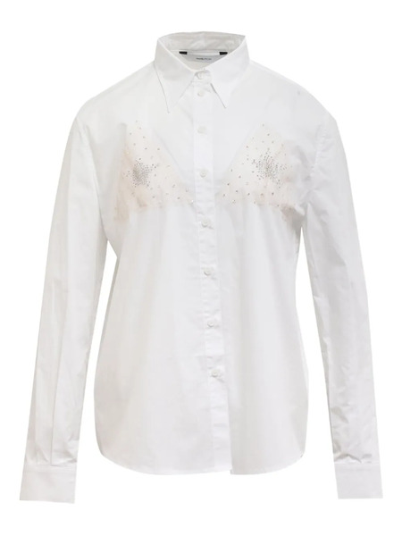  Pushbutton Camicia Con Colletto Button-down - Bianco 