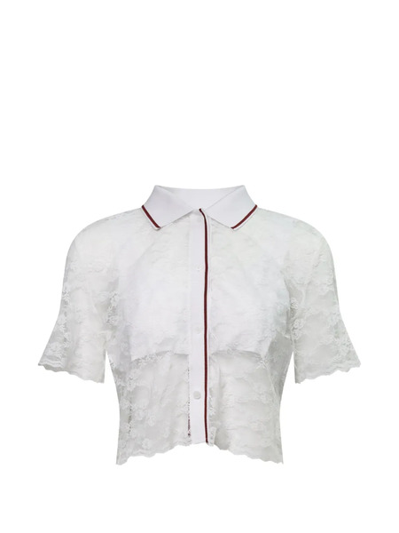  Pushbutton Camicia Crop - Bianco 