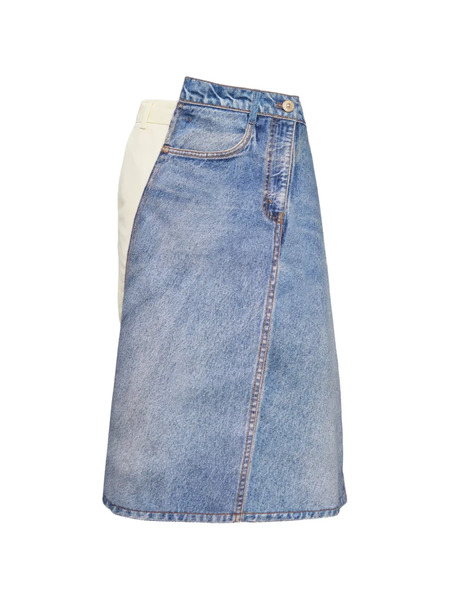  Pushbutton Gonna Midi Con Inserti - Blu 