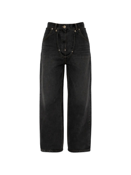  Pushbutton Jeans Con Decorazione - Nero 