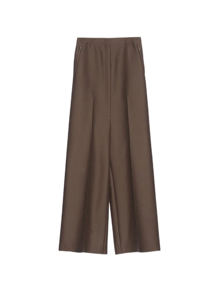  Pushbutton Pantaloni Con Zip - Marrone 