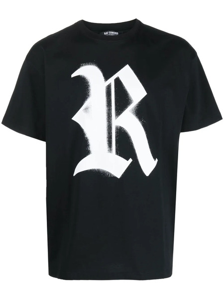  Raf Simons T-shirt Con Stampa - Nero 