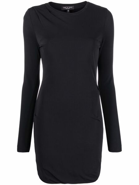  Rag & Bone Abito Modello T-shirt Poppy - Nero 