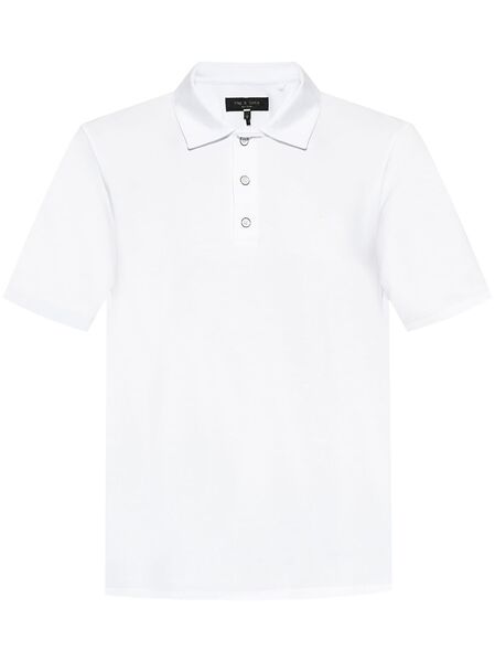  Rag & Bone Polo Pima In Cotone - Bianco 