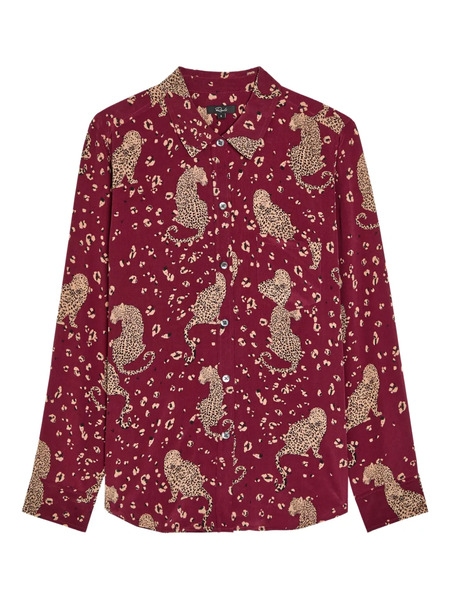 Rails Camicia Kate Leopardata - Rosso 